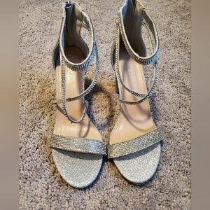 Top Moda Silver Strappy Heels